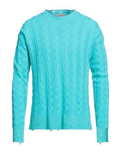 LANEUS Sweater Turquoise 90% Merino Wool, 10% Cashmere