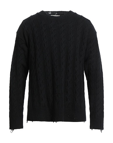 LANEUS Pullover Schwarz 90% Merinowolle, 10% Kaschmir