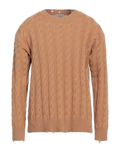 LANEUS Pullover Kamel 90% Merinowolle, 10% Kaschmir