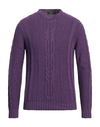 ALPHA STUDIO Sweater Purple 45% Merino Wool, 30% Alpaca wool, 25% Polyamide