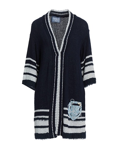 ELISA CAVALETTI by DANIELA DALLAVALLE Cardigan Midnight blue 67% Cotton, 33% Polyamide, Viscose, Polyester