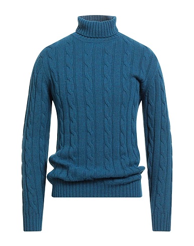 DANIELE FIESOLI Turtleneck Pastel blue 100% Merino Wool