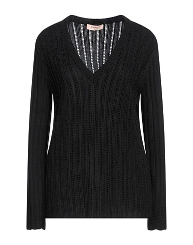 TWINSET Sweater Black 33% Viscose, 23% Polyamide, 20% Cotton, 20% Wool, 4% Cashmere