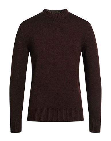 ALTEA Sweater Dark brown 100% Virgin Wool