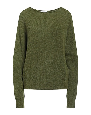 SCAGLIONE Pullover Militärgrün 57% Merinowolle, 28% Recycling-Kaschmir, 15% Polyamid