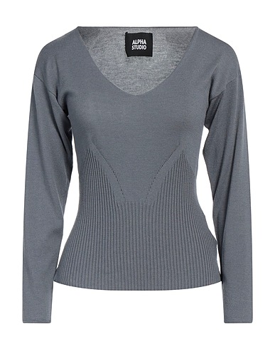 ALPHA STUDIO Jumper Slate blue 73% Viscose, 14% Polyester, 13% Polyamide