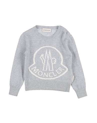 MONCLER Pullover Grigio chiaro 70% Lana Vergine, 30% Cachemire