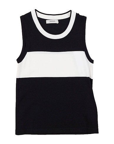 ALPHA STUDIO Jumper Black 50% Cotton, 50% Modal