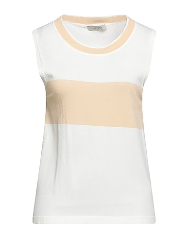 ALPHA STUDIO Maglia Gilet Off white 50% Cotone, 50% Modal