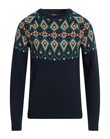 SUN 68 Pullover Blu notte 50% Lana Merino, 50% Acrilico