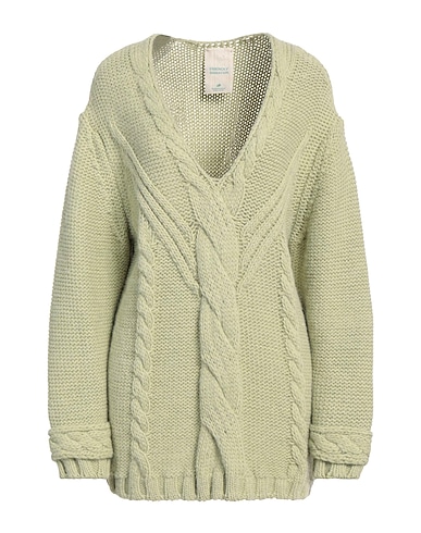 COMPAGNIA ITALIANA Sweater Sage green 60% Acrylic, 15% Wool, 15% Alpaca wool, 10% Viscose
