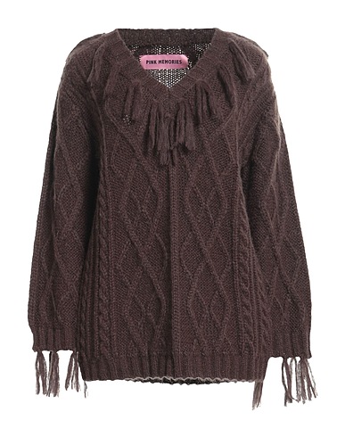 PINK MEMORIES Jumper Dark brown 36% Acrylic, 30% Mohair wool, 30% Polyamide, 4% Wool