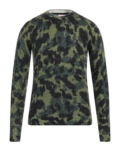 SUN 68 Jumper Military green 53% Merino Wool, 30% Polyamide, 17% Alpaca wool