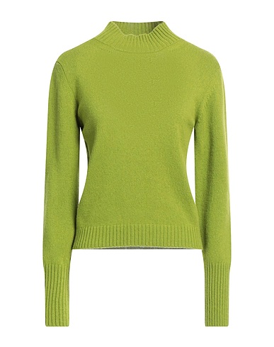 FEDERICA TOSI Polo neck Lime green 90% Virgin Wool, 10% Cashmere