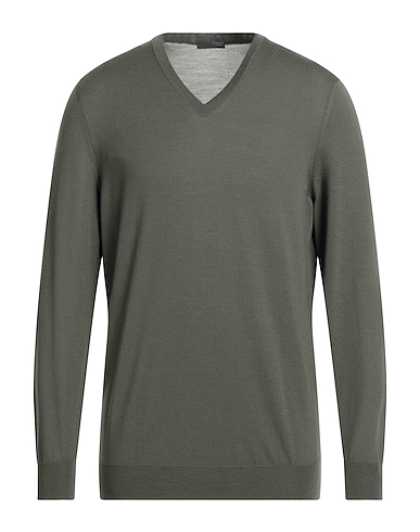 DRUMOHR Jumper Military green 100% Super 140s Wool
