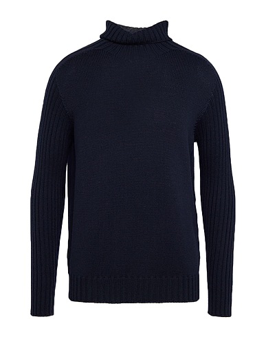 GRAN SASSO Polo neck Midnight blue 100% Virgin Wool