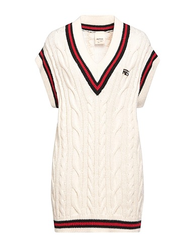 REVISE CONCEPT Maglia Gilet Avorio 75% Acrilico, 10% Viscosa, 10% Lana, 5% Altre Fibre