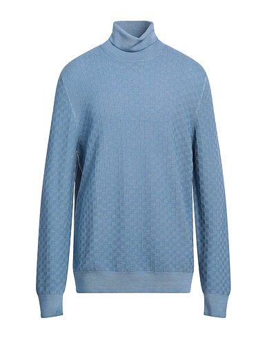 GRAN SASSO Polo neck Light blue 100% Virgin Wool