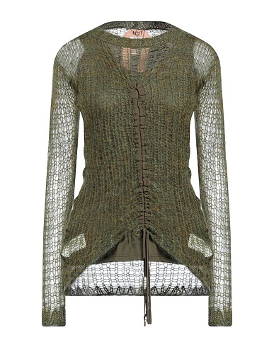 N°21 Sweater Military green 50% Mohair wool, 30% Polyamide, 20% Wool