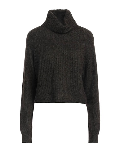ANONYME DESIGNERS Polo neck Dark brown 38% Acrylic, 32% Polyamide, 30% Mohair wool
