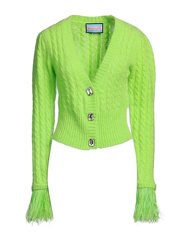 ELEONORA GOTTARDI Strickjacke Limettengrün 53% Mohairwolle, 45% Polyamid, 2% Elastan