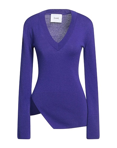 NUDE Jumper Dark purple 70% Virgin Wool, 30% Cashmere