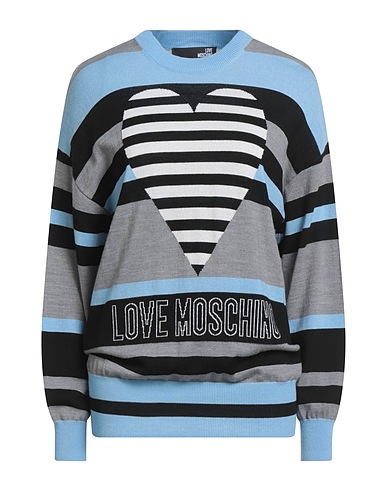 LOVE MOSCHINO Jumper Sky blue 50% Acrylic, 50% Wool