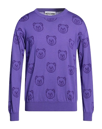 MOSCHINO Jumper Purple 100% Virgin Wool
