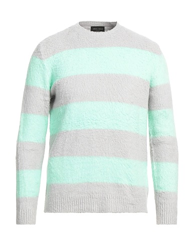 ROBERTO COLLINA Pullover Verde chiaro 80% Cotone, 16% Nylon, 4% Elastan
