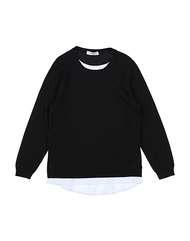 PAOLO PECORA Jumper Black 33% Viscose, 23% Polyamide, 20% Cotton, 20% Wool, 4% Cashmere