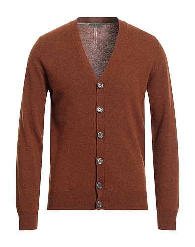 +39 MASQ Cardigan Chocolate brown 100% Wool
