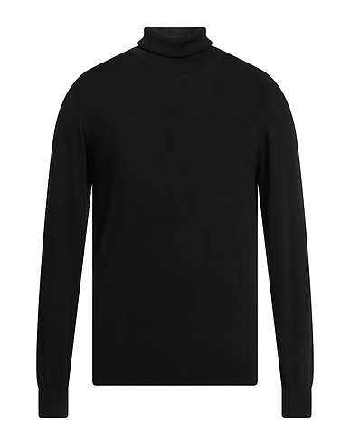 ALPHA STUDIO Rollkragenpullover THE FINE ESSENTIALS Schwarz 100% Merinowolle