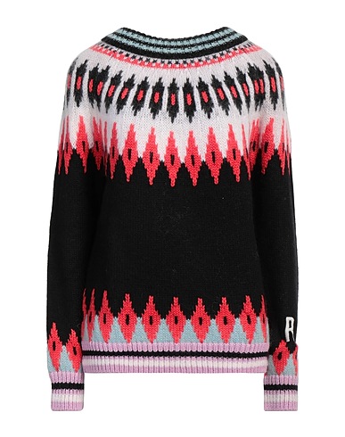 REDValentino Pullover Schwarz 43% Acryl, 26% Mohairwolle, 22% Polyamid, 9% Polyester, Wolle