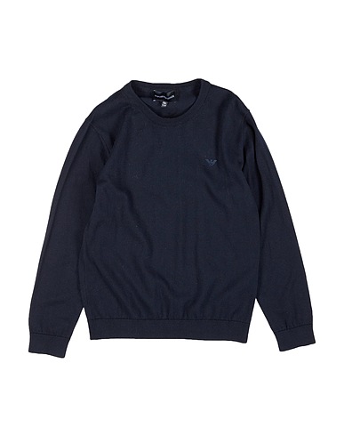 EMPORIO ARMANI プルオーバー ミッドナイトブルー コットン 70% / バージンウール 30%