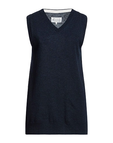 MAISON MARGIELA Sleeveless sweater Midnight blue 94% Wool, 6% Polyamide