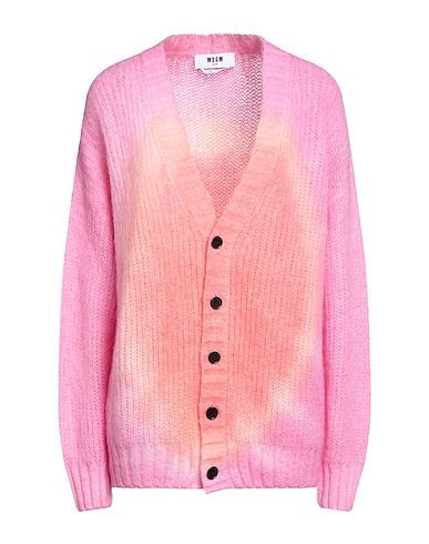 MSGM Cardigan Pink 40% Acrylic, 30% Polyamide, 30% Mohair wool