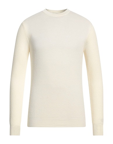 +39 MASQ Pullover Off white 100% Lana Merino