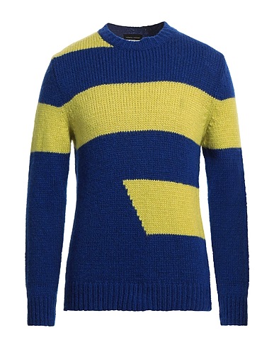 ROBERTO COLLINA Pullover Blu 68% Lana di baby alpaca, 22% Nylon, 10% Lana