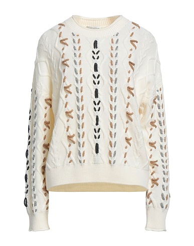 BALLANTYNE Jumper Ivory 90% Wool, 5% Alpaca wool, 4% Polyamide, 1% Elastane