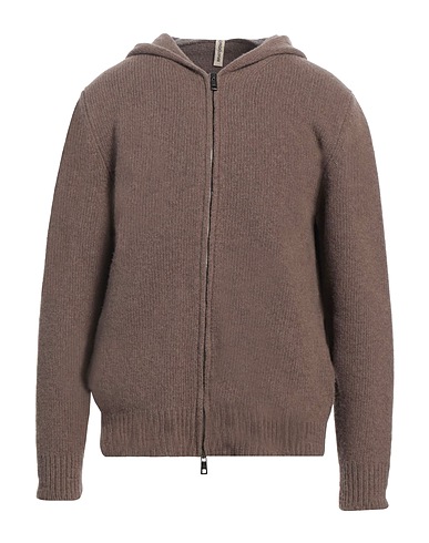 GIORGIO BRATO Pullover mit Zipper  Maulwurfsgrau 100% Schurwolle