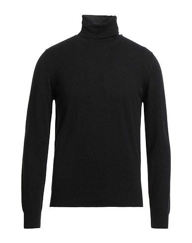 ALPHA STUDIO Rollkragenpullover Schwarz 100% Geelongwolle