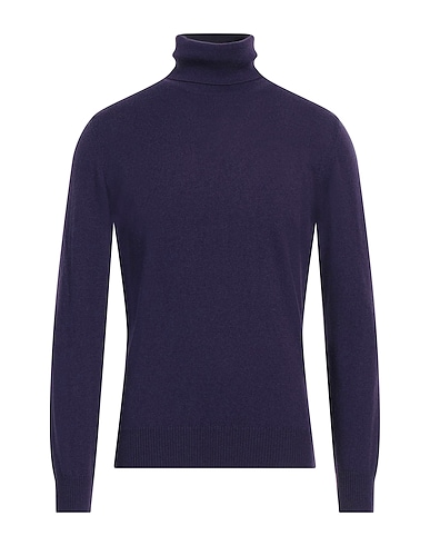 ALPHA STUDIO Polo neck Purple 100% Geelong Wool