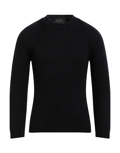 FABRIZIO DEL CARLO Pullover Schwarz 90% Merinowolle, 10% Polyamid