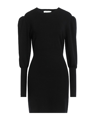 BA&SH Short dress Black 58% Lyocell, 20% Cotton, 16% Polyamide, 5% Silk, 1% Elastane