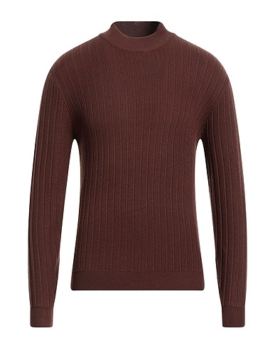 GAZZARRINI Polo neck Brown 50% Polyester, 20% Acrylic, 20% Nylon, 10% Wool