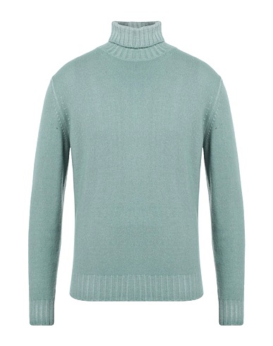 FILIPPO DE LAURENTIIS Turtleneck Sage green 90% Super 120s Wool, 10% Cashmere