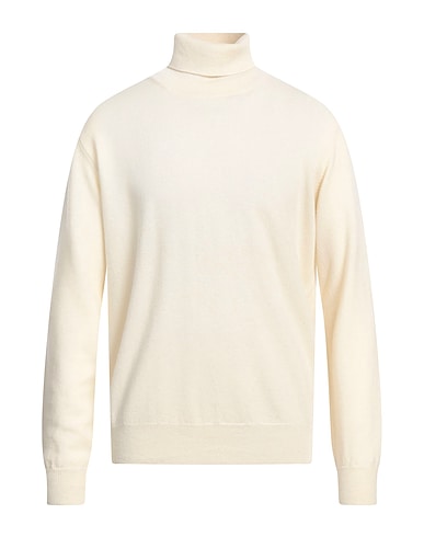 FILIPPO DE LAURENTIIS Polo neck Ivory 90% Super 120s Wool, 10% Cashmere