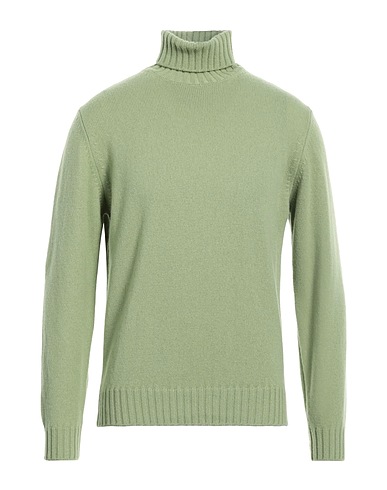 FILIPPO DE LAURENTIIS Rollkragenpullover Säuregrün 90% Super 120s Wolle, 10% Kaschmir
