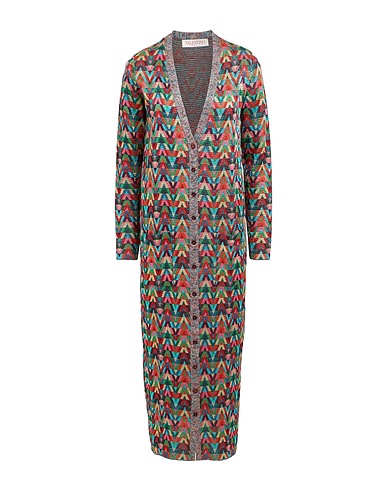 VALENTINO GARAVANI Cardigan Red 82% Viscose, 16% Metallic fiber, 2% Polyester