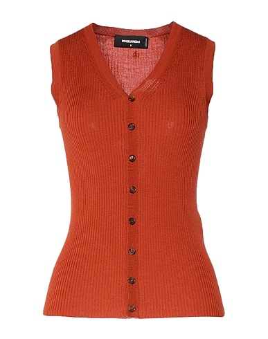 DSQUARED2 Cardigan Rust 100% Virgin Wool